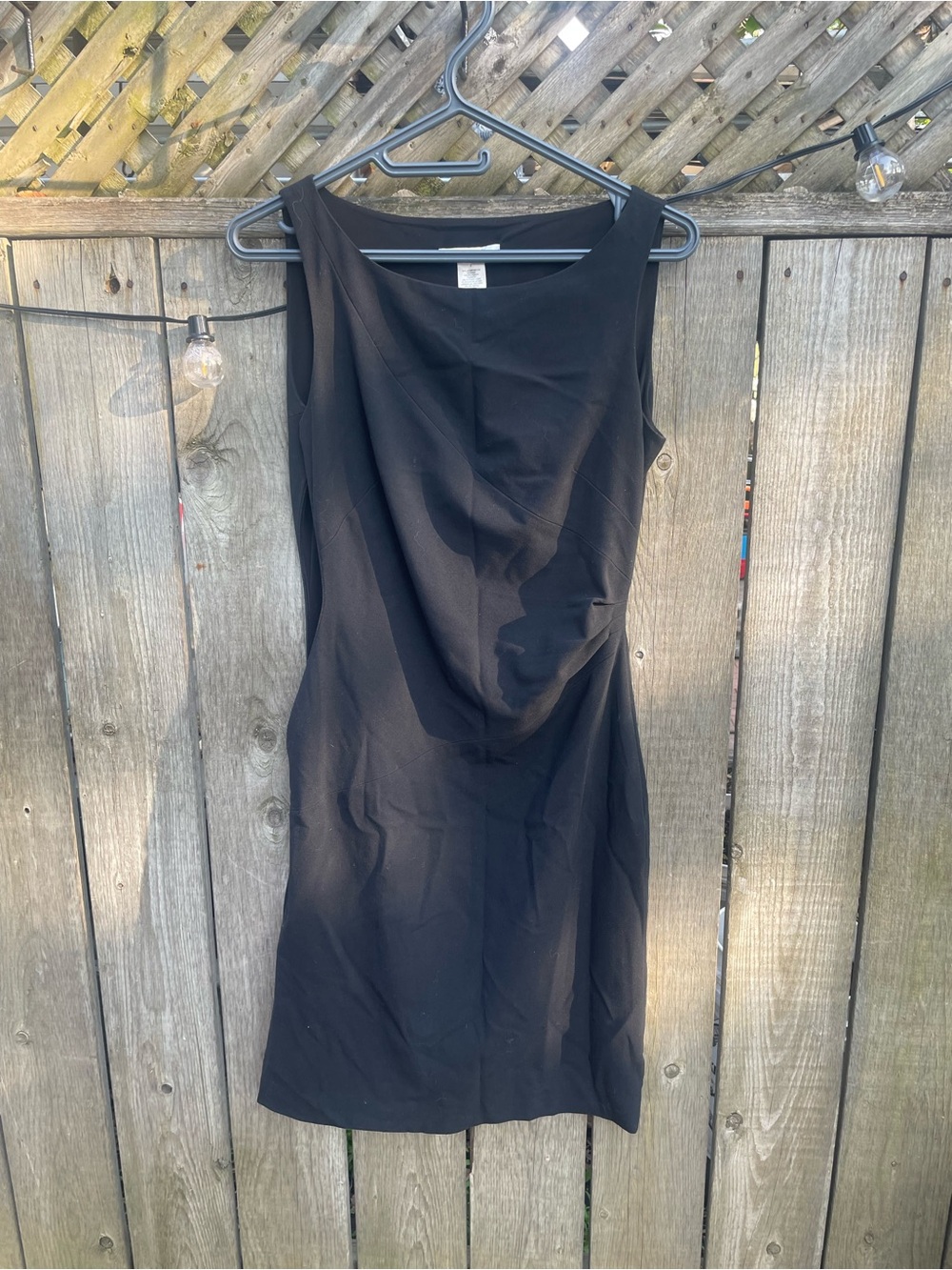 Kenneth Cole New York Black One-Shoulder Draped Dress